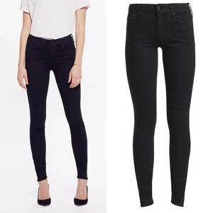 Mother Jeans Black High Waisted Looker Womens Size 28 Skinny‎ Dipping Denim